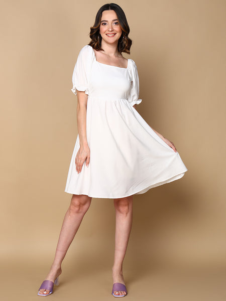 White Short Dress
