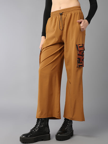 Mustard Cargo Style Pocket Trousers