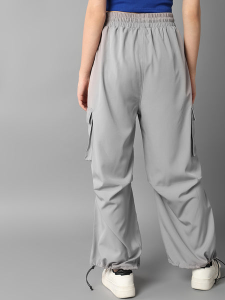 French grey Cargo Pocket Trousers